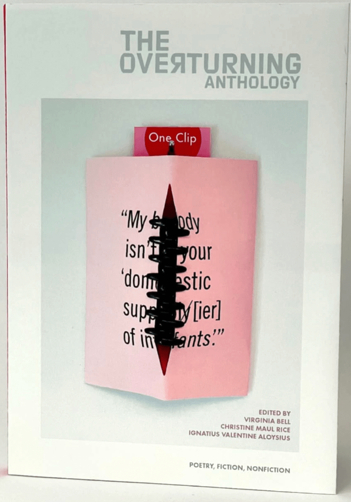 Cover of The Overturning Anthology. Ignatius is a co-Editor.